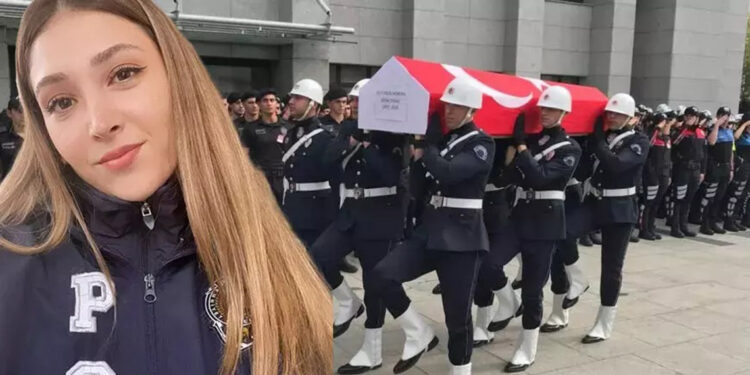 Şehit Şeyda Yılmaz için İstanbul İl Emniyet Müdürlüğü'nde tören