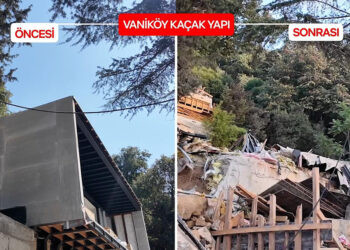 Vaniköy'deki villanın kaçak eklentileri de yıkıldı