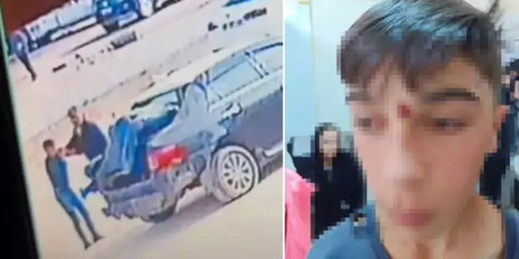 13 yaşındaki öğrenciyi, sınıf arkadaşının babası darbetti