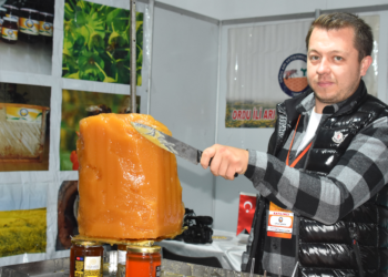 Arıcılık ve Arı Ürünleri Fuarı'nda 'bal döner'e ilgi