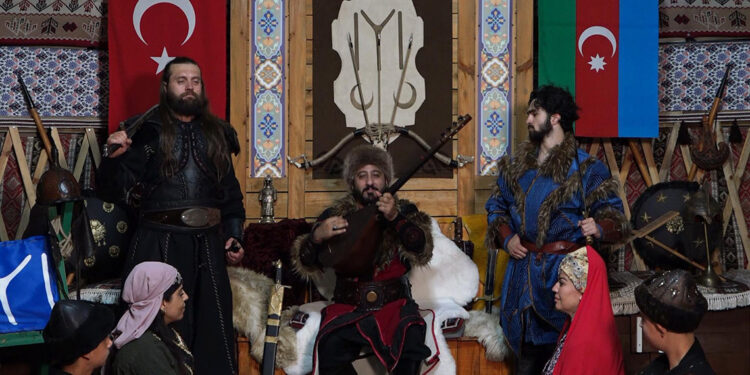 Azerbaycanlı kopuz sanatçısından Kırklareli'de klip çekimi