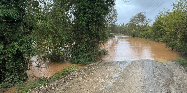 Bartın Irmağı'nda su seviyesi, 3 metre yükseldi
