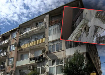 Bayrampaşa'da 60 yıllık 38 daireli binadan beton parçaları dökülüyor