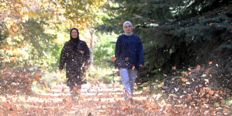 Erzurum sonbaharda açık hava stüdyosuna dönüştü