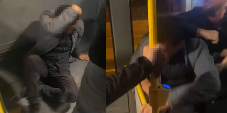 Eyüpsultan'da durakta bekleyen kadını taciz eden şüpheliye dayak