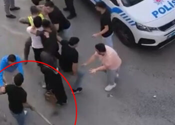 Bursa'da husumetlilerin kürekli yumruklu kavgası
