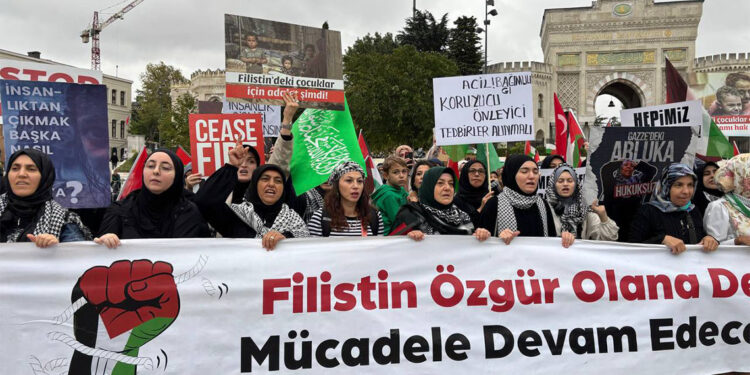 Fatih'te İsrail protestosu
