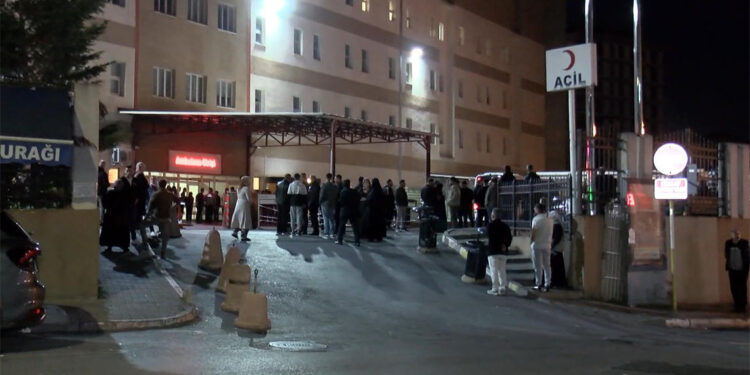 Gaziosmanpaşa'da hastane bahçesinde hareketli anlar