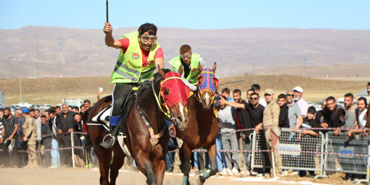 Karlıova'da geleneksel at yarışlarına büyük ilgi