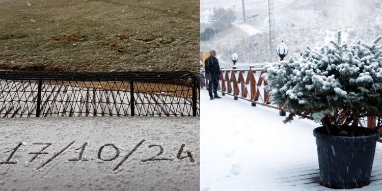 Uludağ ve Palandöken'e lapa lapa kar yağdı