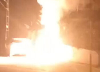 Rögarda sıkışan gaz bomba gibi patladı