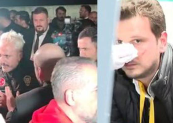 Spor muhabirine yumruk atan şüpheli gözaltına alındı