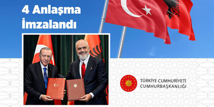 Türkiye ile Arnavutluk arasında 4 antlaşma imzalandı