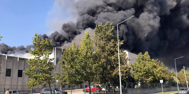 Tekirdağ'da fabrika yangını