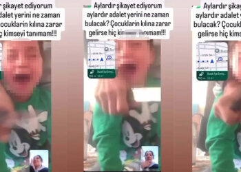 Çocuklarının boğazına bıçak dayayıp eşini aradı