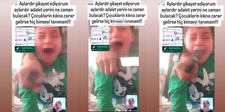 Çocuklarının boğazına bıçak dayayıp eşini aradı