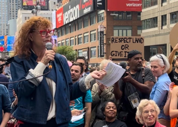 Filistin mitingine katılan oyuncu Susan Sarandon, kara listeye alındı