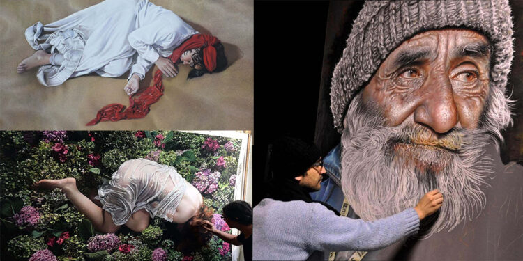 Hiperrealist tarzı resimlerle tasavvufu bütünleştirdi