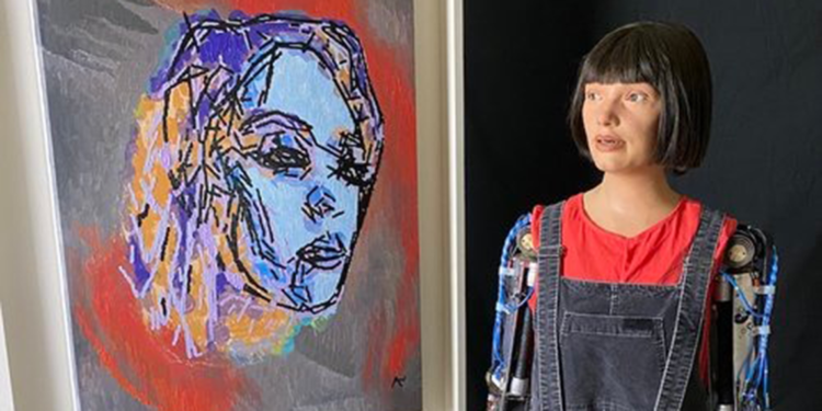 İnsansı robot tarafından çizilen ilk sanat eseri 1,32 milyon dolara satıldı