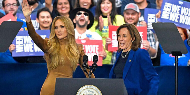 Jennifer Lopez Kamala Harris'i destekliyor