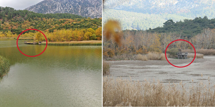 Kovada Gölü can çekişmeye başladı
