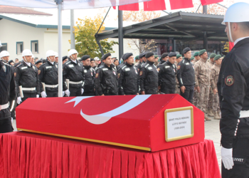 Şehit polis memuru Lütfü Beykoz için tören