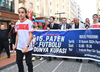 Trabzon’da Paten Futbolu Dünya Kupası'na kortejli başlangıç