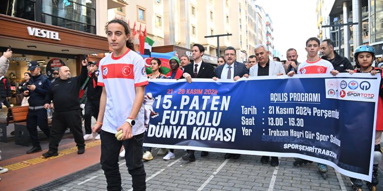 Trabzon’da Paten Futbolu Dünya Kupası'na kortejli başlangıç