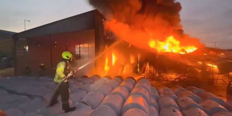 Yem fabrikasında çıkan yangın, 3 saatte söndürüldü