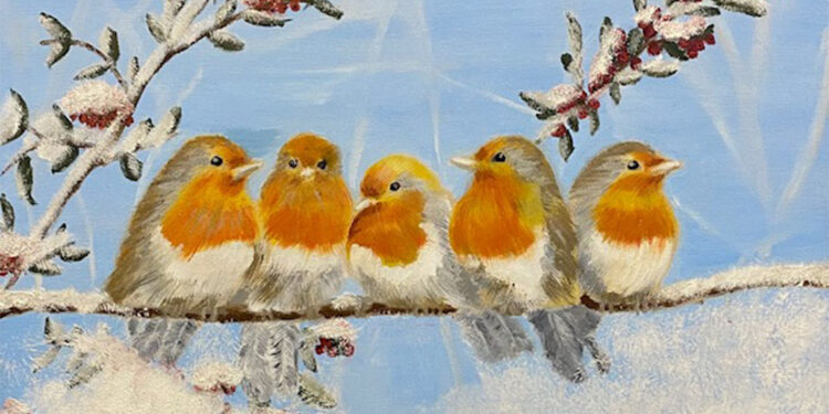 Kış Temalı Karma Resim Sergisi