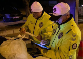 Adana'da dron destekli trafik denetimi