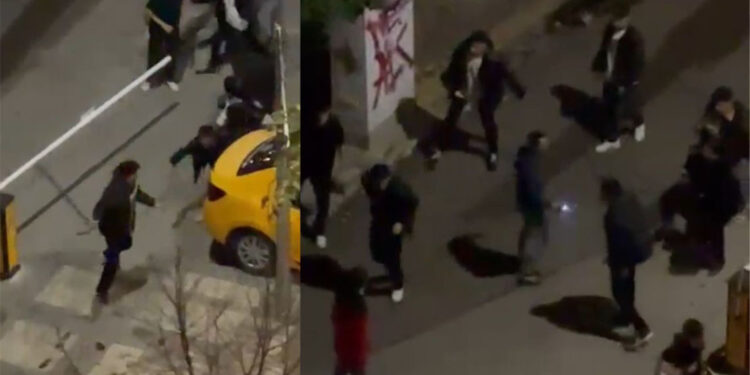 İki grup arasında elektroşok ve kemerli kavga