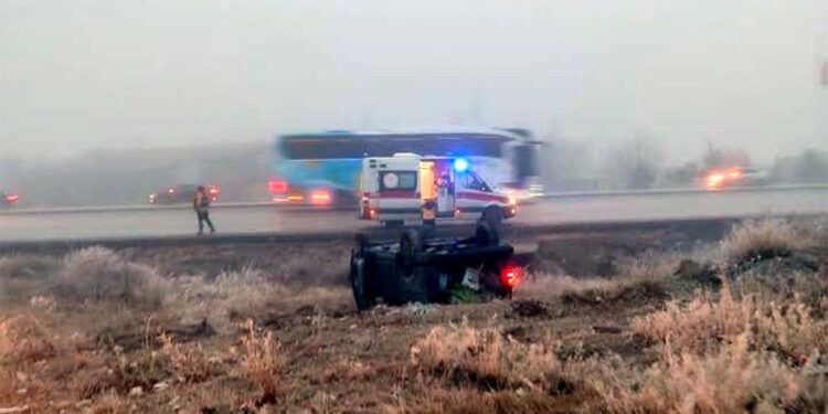 Elmadağ'da sis kazaları