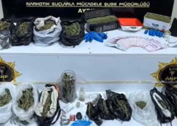 Aydın'da toprağa gömülü 2 kilo 449 gram esrar ele geçirildi