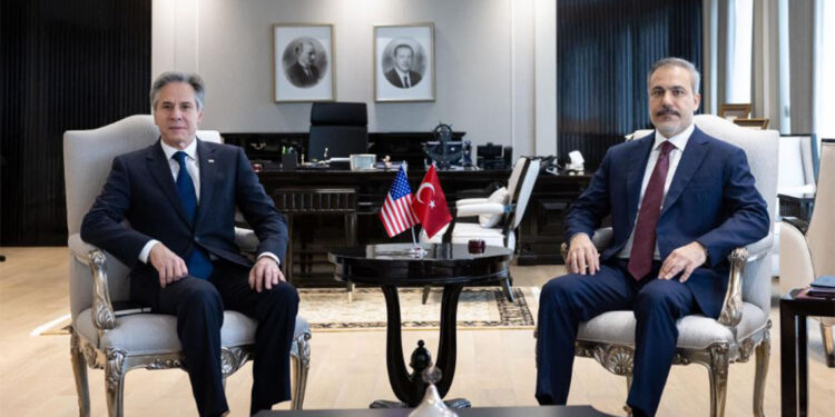 Hakan Fidan ABD Dışişleri Bakanı Blinken ile bir araya geldi