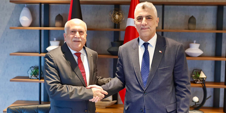 Bakan Bolat, Filistin Ulusal Ekonomi Bakanı al Amour ile görüştü