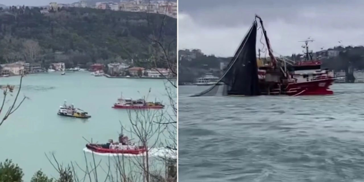 Beykoz'da balıkçı tekneleri sürüklendi