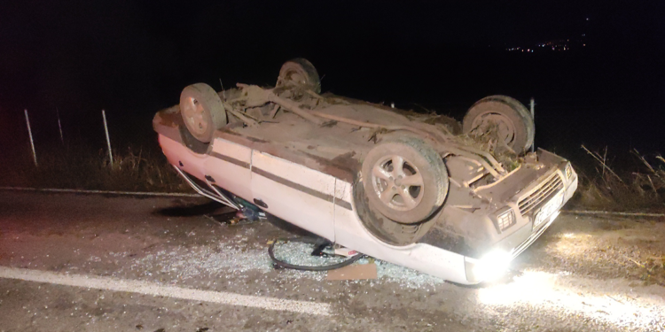 Bursa'da otomobil takla attı: 2 yaralı