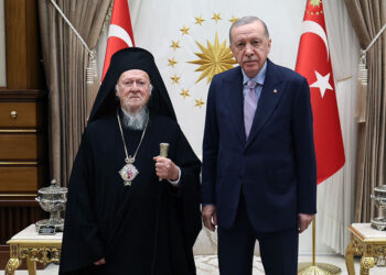 Cumhurbaşkanı Erdoğan, Fener Rum Patriği Bartholomeos'u kabul etti