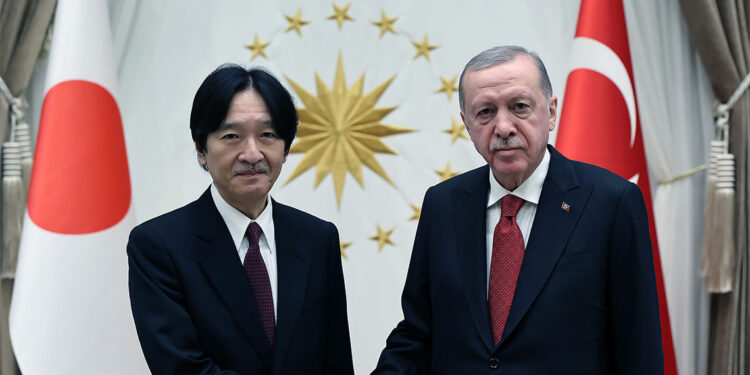Erdoğan Japonya Veliaht Prensi ile bir araya geldi