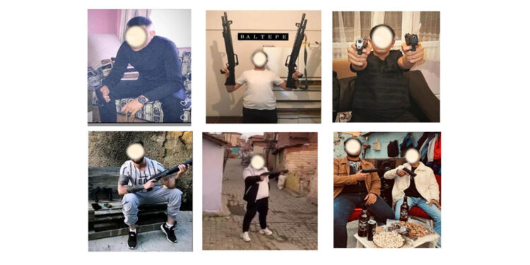 Sosyal medyadan silah ve kesici aletle paylaşım yapanlara operasyon