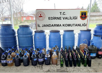 Edirne'de 1560 litre sahte şarap ele geçirildi