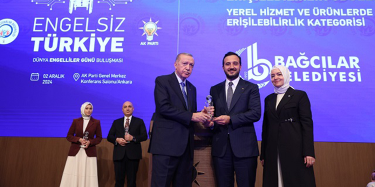 Erdoğan’dan Bağcılar Belediyesi’ne Erişilebilirlik ödülü