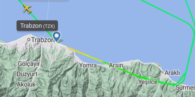 Kazakistan'da düşen uçak, 3 gün önce Trabzon Havalimanı'nı pas geçmiş