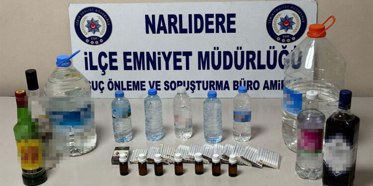 İzmir'de kaçak alkol baskını