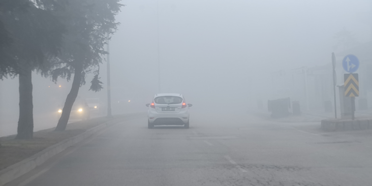 İnegöl yoğun sise teslim oldu