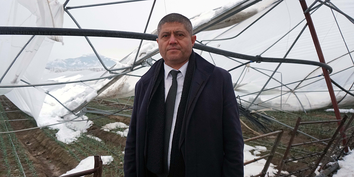 Kar birikintisi 50 dönüm karanfil serasını çökertti