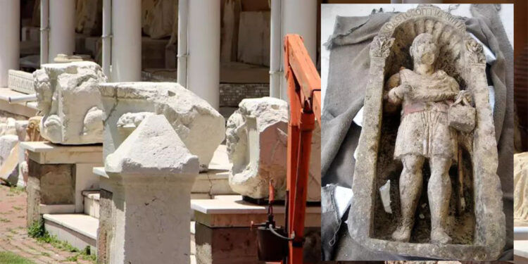 Çalınan 6'ncı yüzyıldan kalma rahip heykeli bulundu