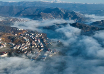 Sisin etkili olduğu Tunceli, dronla görüntülendi
