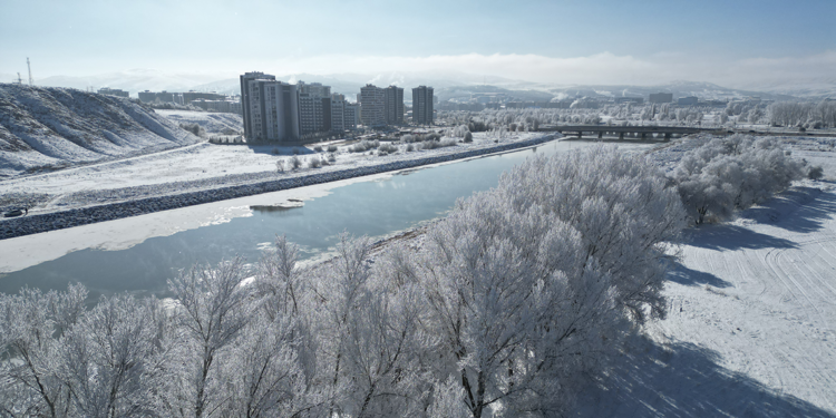 Sivas buz kesti, Kızılırmak Nehri kısmen dondu